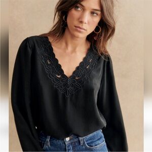 Sezane Juliette Silk Blouse, size 8